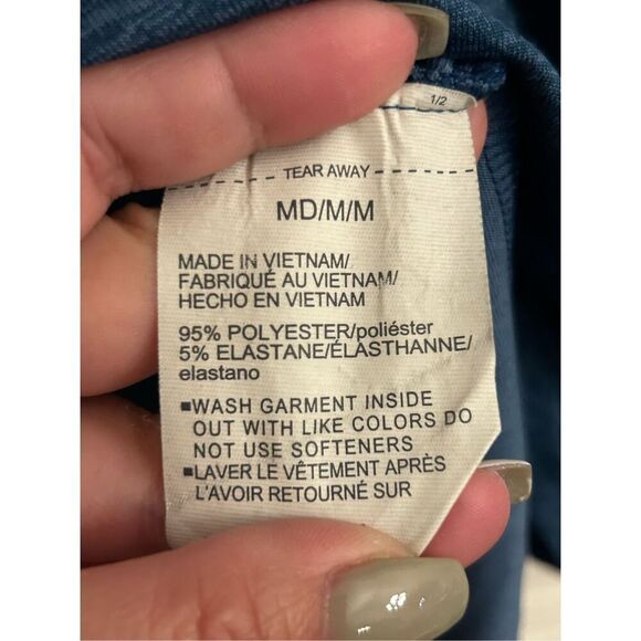 Under Armor Men's Heatgear Polo Shirt sz M teal blue Space dye Golf Stretch Comf - Picture 6 of 8